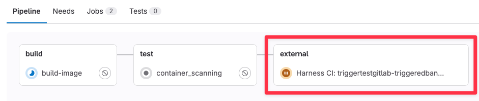 External status check (Harness STO pipeline)